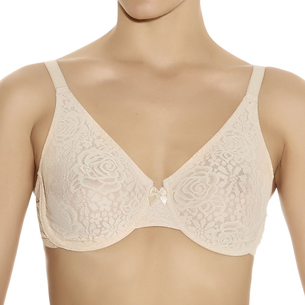 Wacoal Halo Lace Moulded Bra - Naturally Nude Wacoal