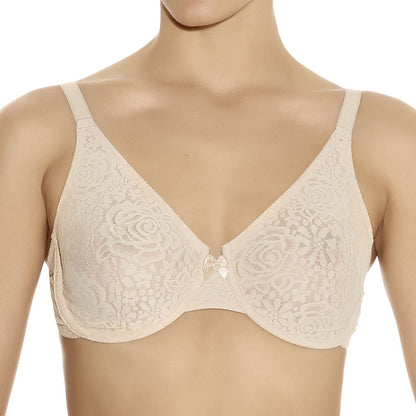 Wacoal Halo Lace Moulded Bra - Naturally Nude Wacoal