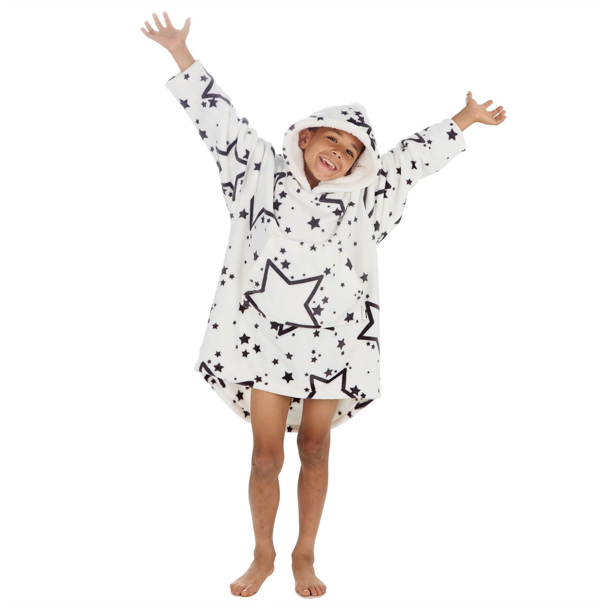 Huggable Hoodie Kids Fleece Oversized Hoodie - Stars Huggable Hoodie