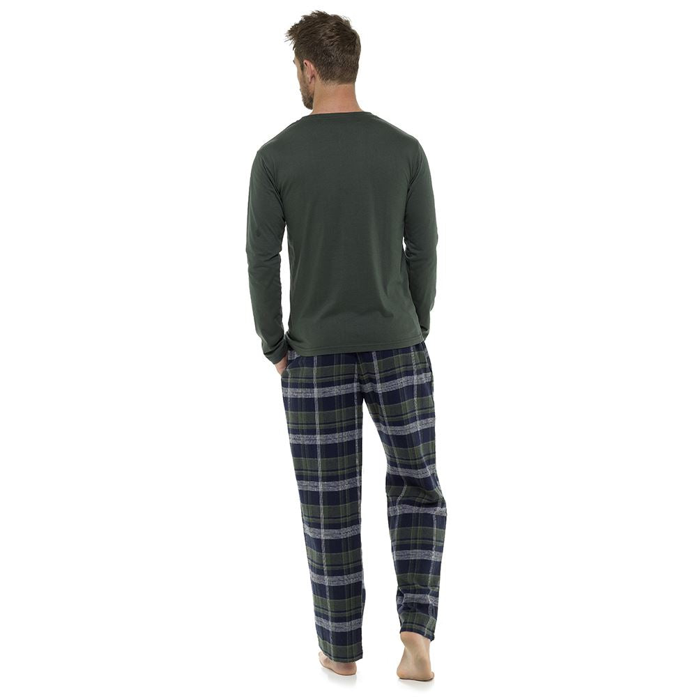 Foxbury Mens Jersey Top/Woven Bottoms - Green/Navy Foxbury
